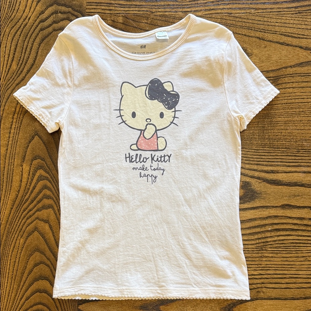 H&M Girls Cream Hello Kitty Tee
